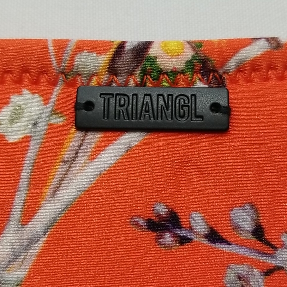 61B Triangl orange floral cheeky bikini bottoms - Picture 4 of 5